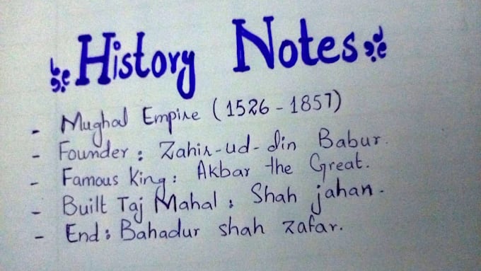 write neat handwritten notes, letters in urdu and english