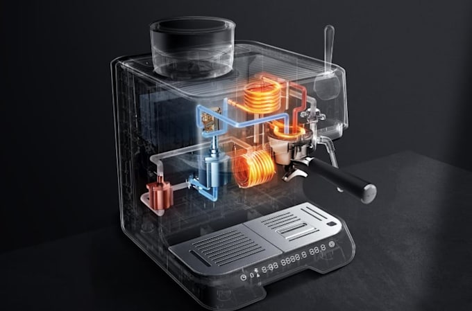 draft 3d cad for kitchen appliances, coffee machines and home electronics