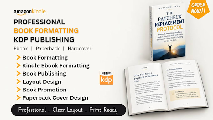 do amazon kdp book formatting, paperback and kindle ebook formatting, kdp upload
