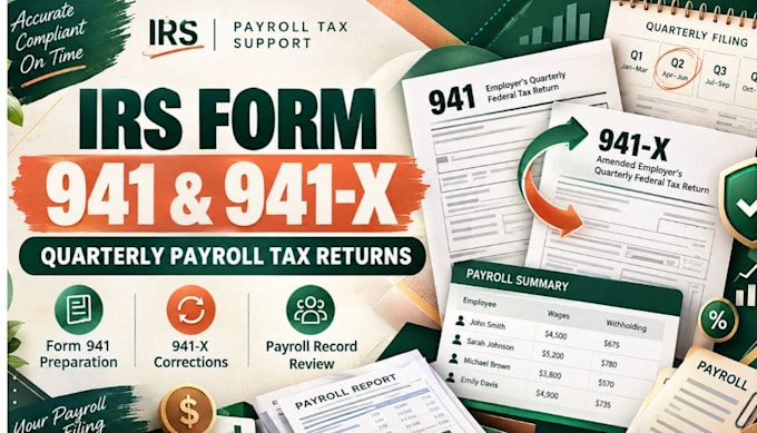 prepare irs form 941 and 941x payroll tax returns