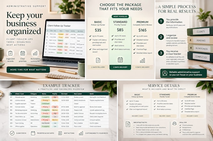 organize your client follow up tracker in spanish