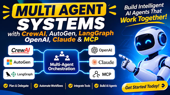 create multi agent systems with crewai autogen langgraph openai claude and mcp