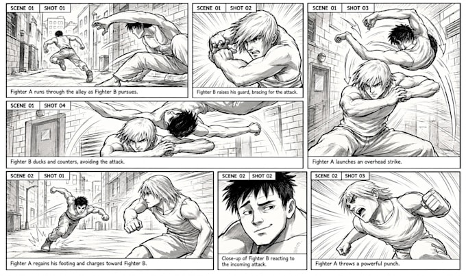 create animation storyboards and animatics for your project