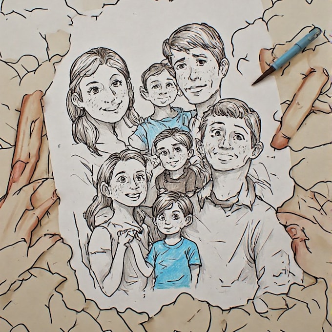 draw a wonderful family portrait