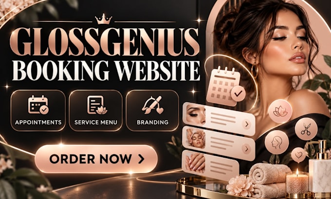 design glossgenius salon booking website with appointments and automation