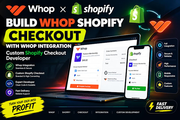 integrate whop shopify shopify store developer whop checkout payment gateway