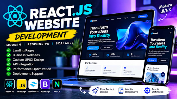 a responsive react website