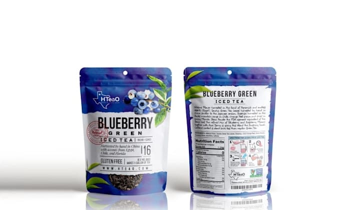 design product packaging pouch and product labels