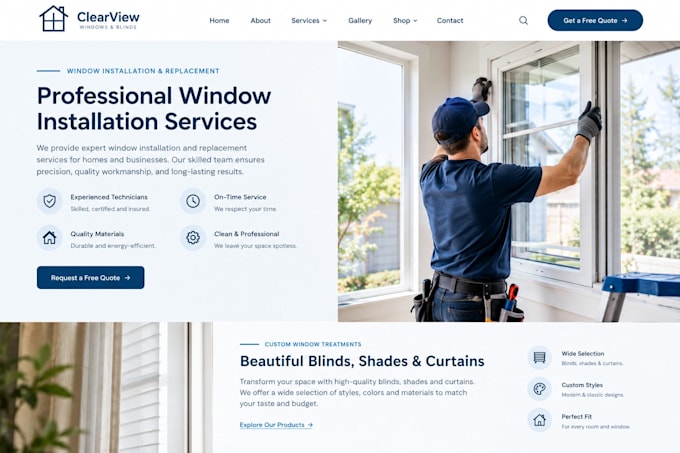 build window blind installation website, window blinds, drapery, curtain website