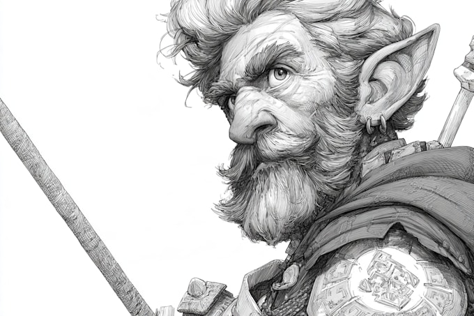 draw a fantasy sketchy illustration