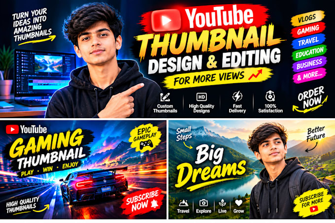 design professional you tube thumbnails