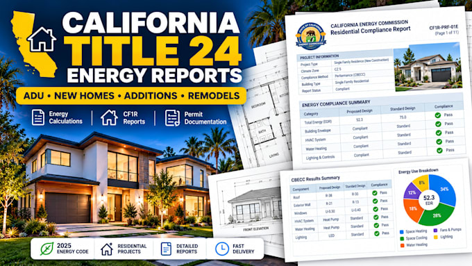 do california title 24 energy compliance report for building permit