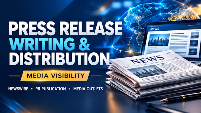 write a professional press release and distribute it to media outlets