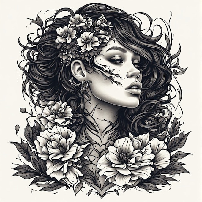 design illustrative animal tattoo illustration