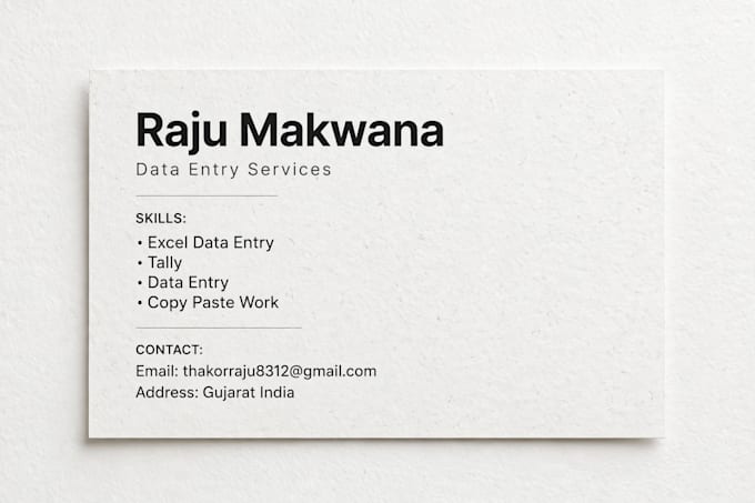 do professional data entry excel and copy paste work