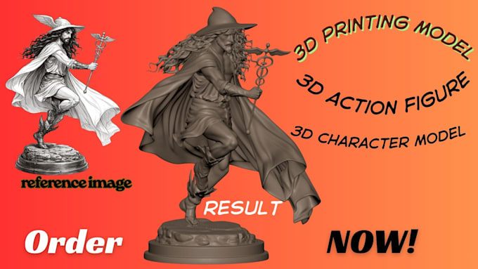 create, sculpt, model 3d action figure character model rendering for animation