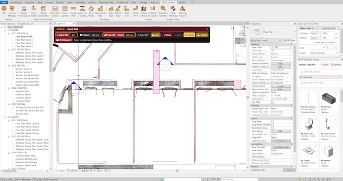 create scan to bim, point cloud to revit, cad to bim model