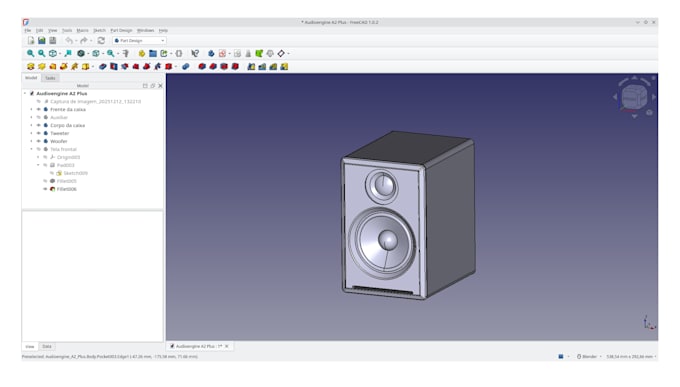 create 3d in freecad mechanical, furniture, plastic, 3d printing