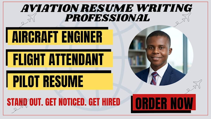 write a aircraft, flight attendant, pilot, aviation, resume