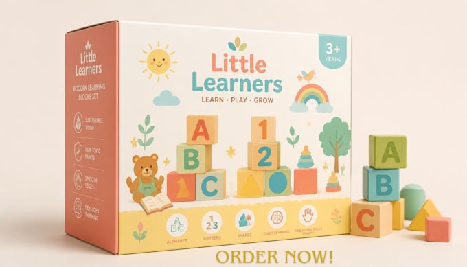 design educational toy packaging and creative kids toy boxes