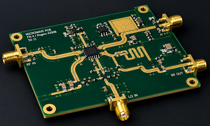 design rf pcb, antenna pcb, microwave pcb, rf routing, gerber file