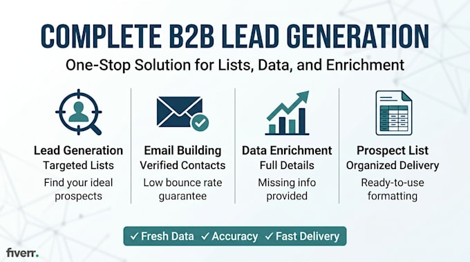 do b2b lead generation, targeted email list building, and data enrichment