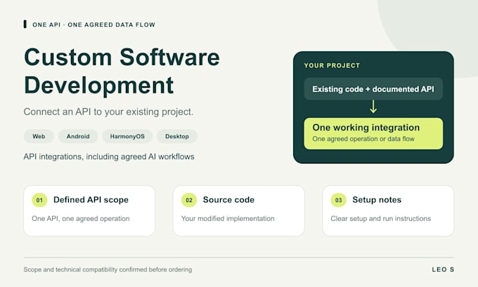 integrate an API into your existing app or software