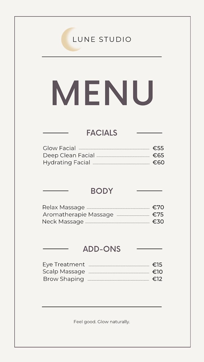 design a logo, pricelist, giftcard or flyer for your brand