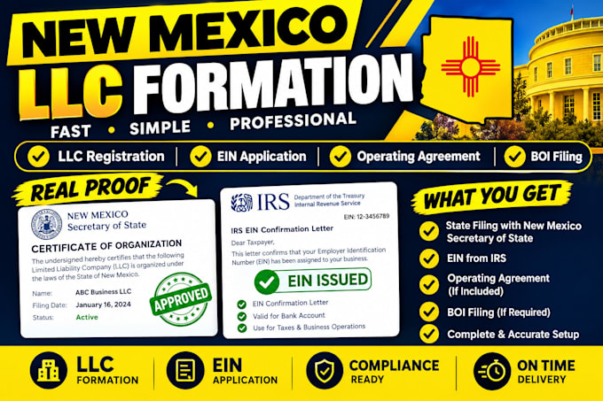register your new mexico llc with ein and complete llc formation