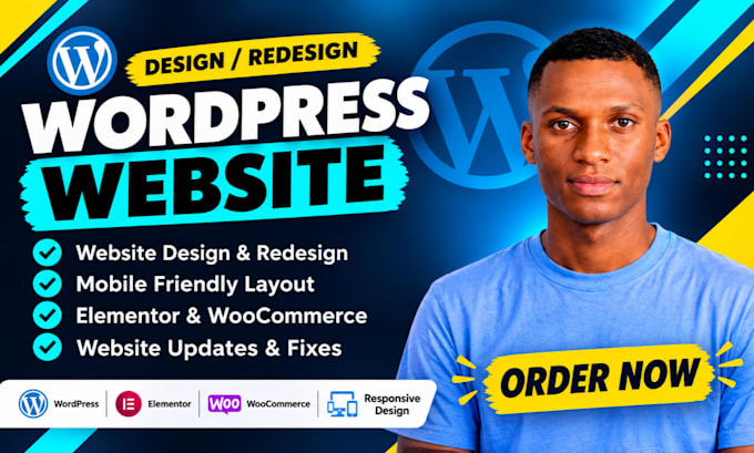 design redesign wordpress website, custom website and migrate wordpress website