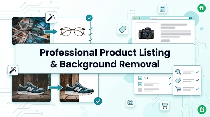 do professional e commerce product listing upload and remove product background