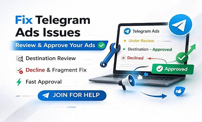 fix telegram ads issues for bots, channels and forex