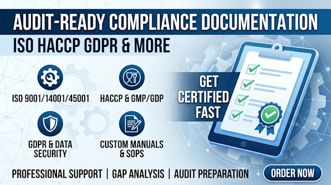 write audit ready compliance documentation for iso haccp gdpr