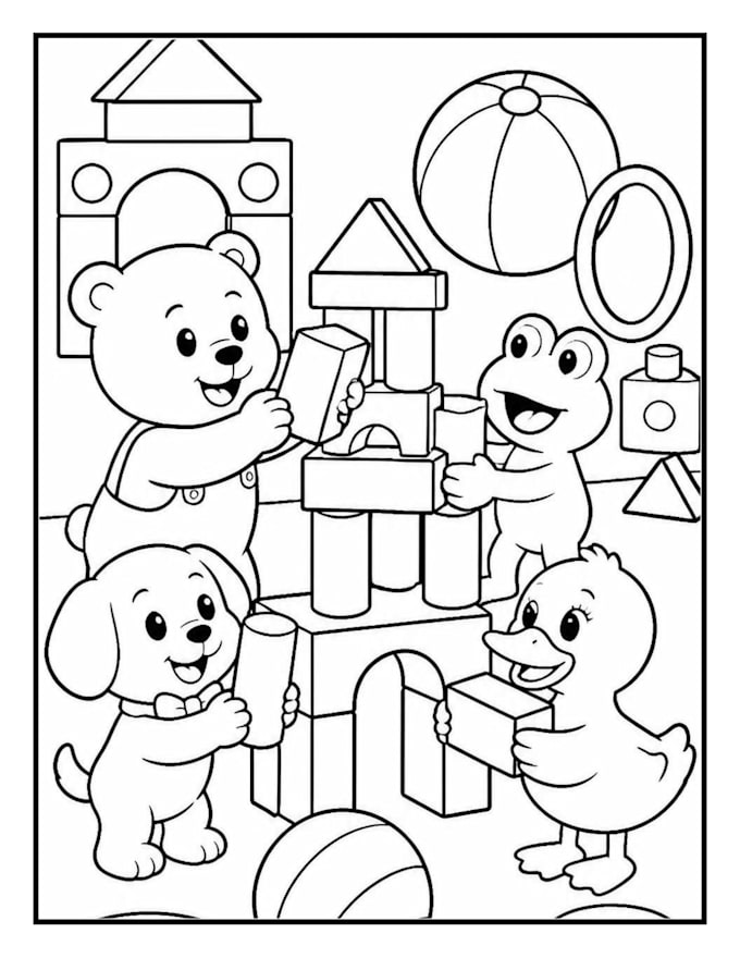 creative childrens coloring book design using canva