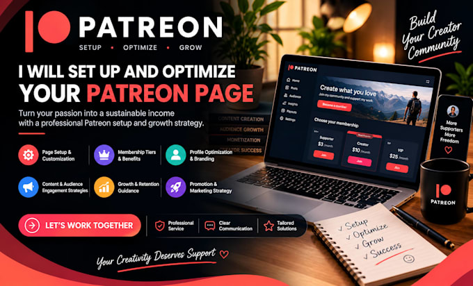 set up and optimize your patreon page for creator growth