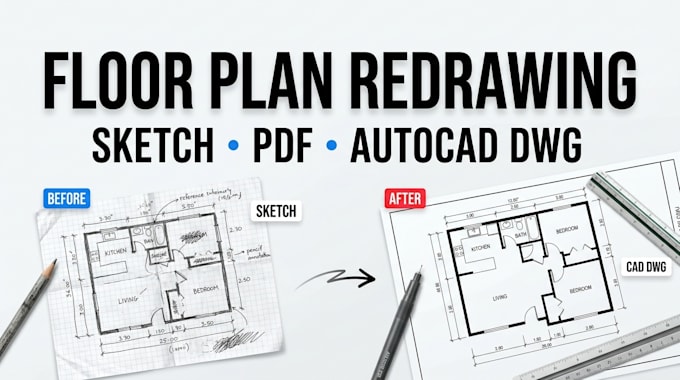 architectural drafting, floor plan redrawing, blueprint conversion, and mep