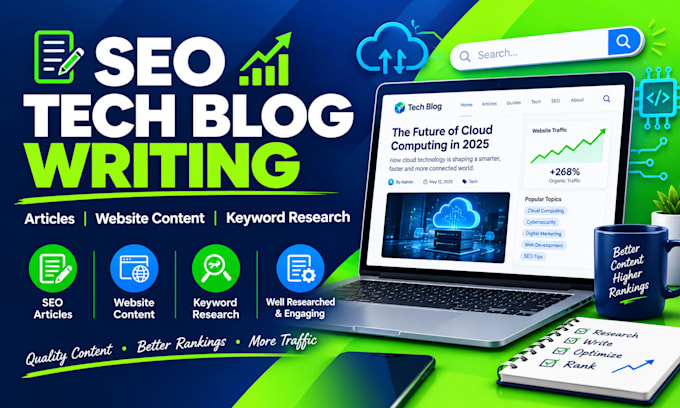 do tech blog post article writing seo website saas content writer