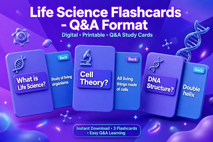 create lifescience notes and flashcards