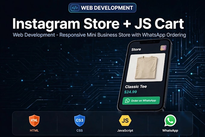 create a responsive mini  business store with whatsapp ordering