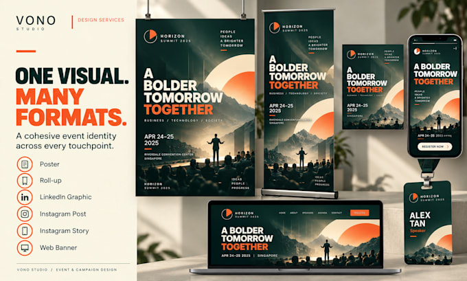 design a professional event key visual and campaign graphics