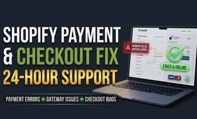 fix shopify payment gateway, shopify checkout errors transaction issue in 24hrs