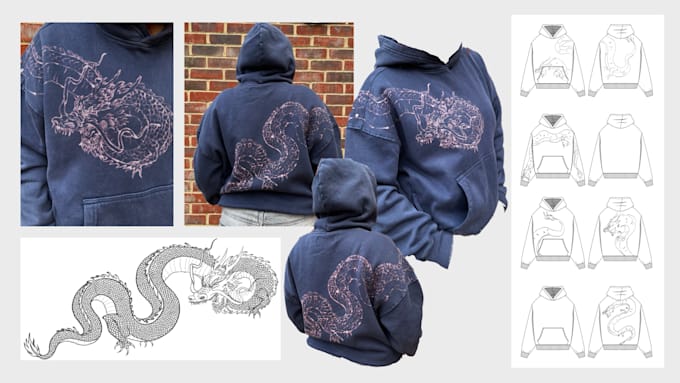 hand draw original custom artwork on a piece of clothing