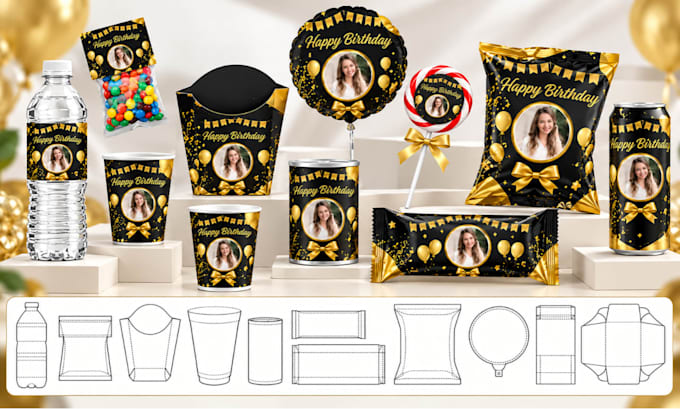 create print ready dieline for beverage, coffee and restaurant packaging
