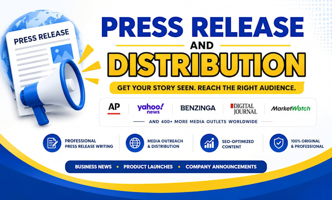 write press releases and provide media distribution