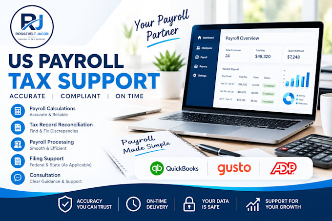 process payroll and reconcile US payroll tax records