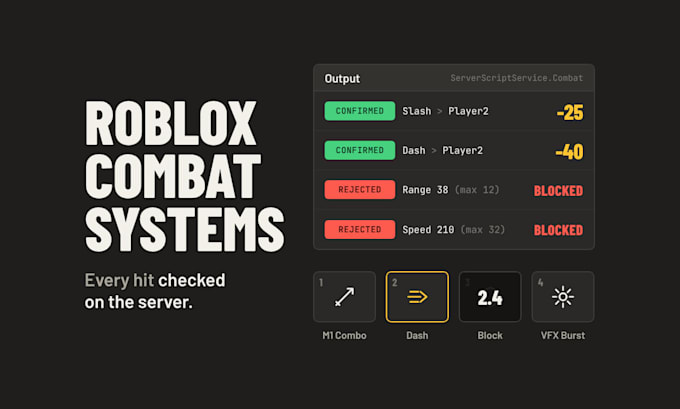 roblox scripter roblox game developer roblox vfx roblox combat system