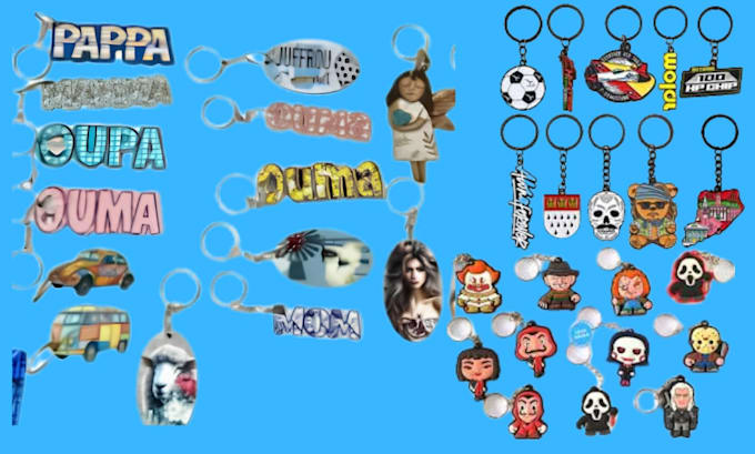 design custom 3d keychain logo keychain name keychain and 3mf file for printing
