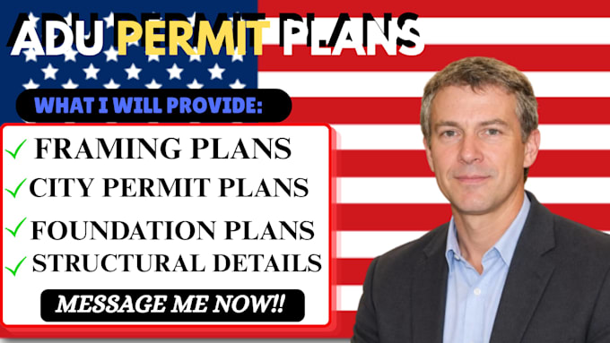 prepare adu permit plans, foundation framing and structural drawings