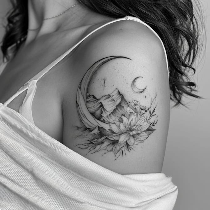 create delicate fine line flower tattoos