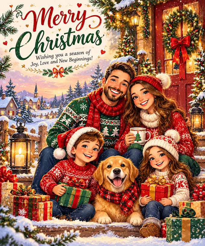 design a christmas holiday card